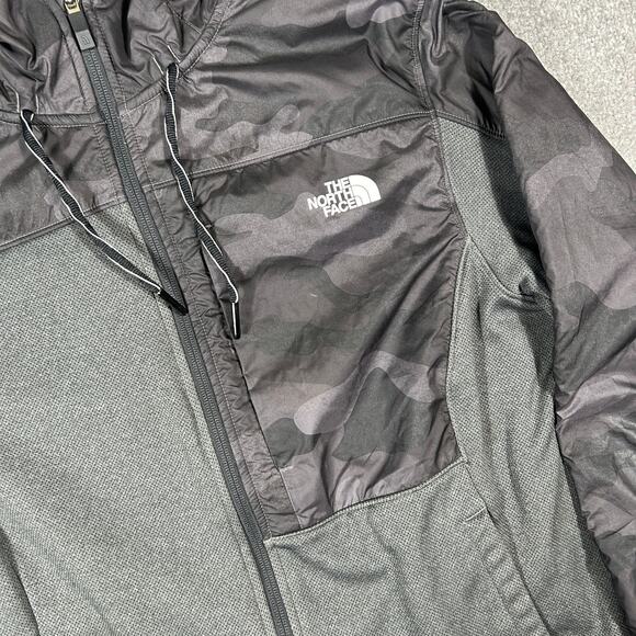 The North Face Gray Hooded Jacket Black Camo Denali - Picture 4 of 7